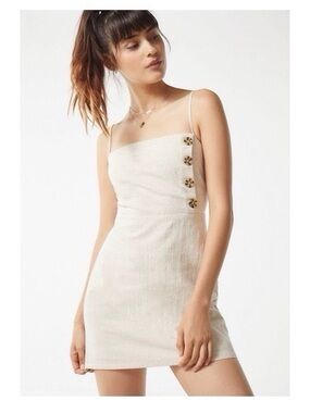 Urban outfitters Riley button-down linen blend mini dress size 4